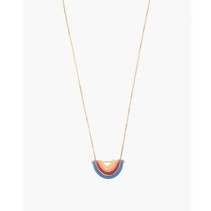 Modern Arc Pendant Necklace